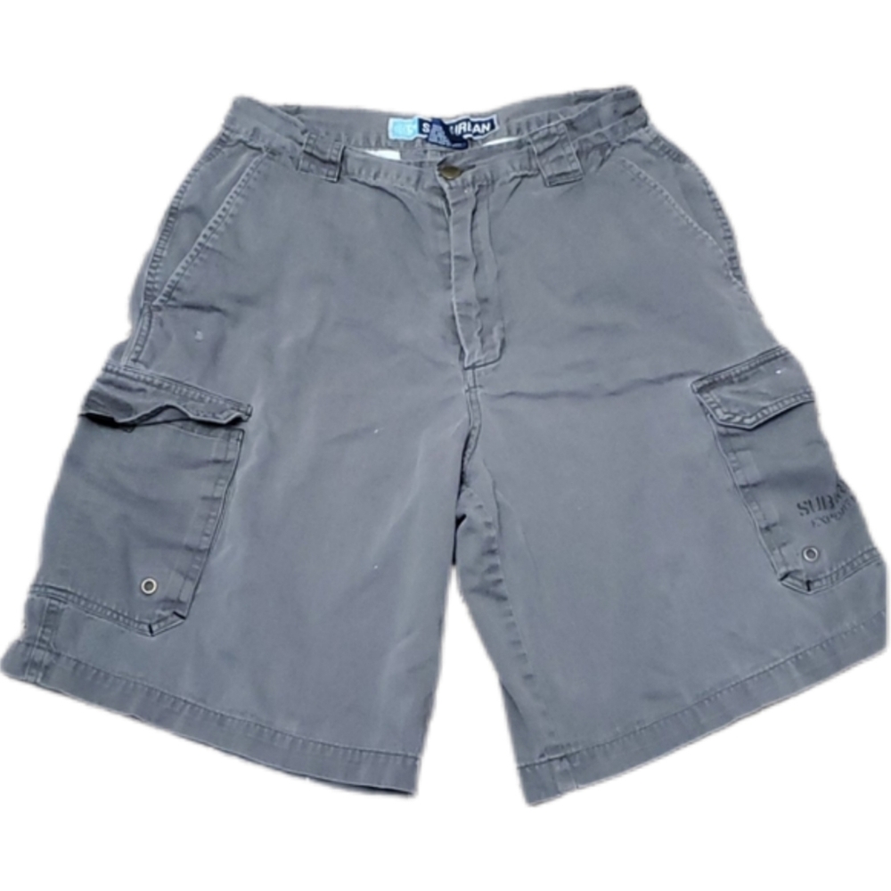 Suburban Cargo Shorts Gray 30" Waist vintage 90s Y2K